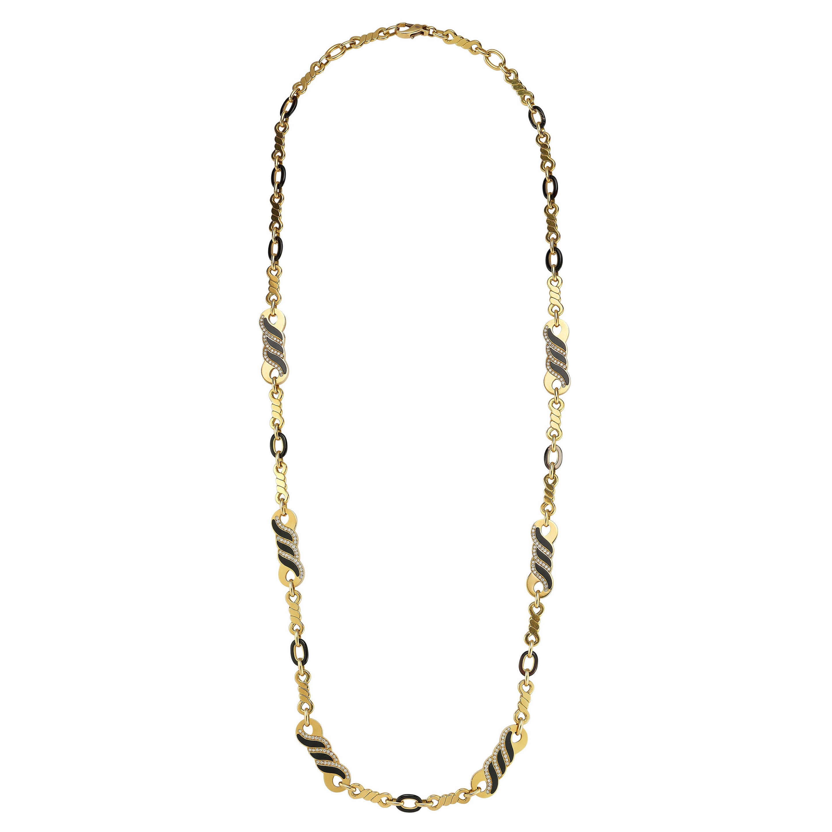 Bulgari Onyx & Diamond Necklace