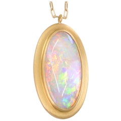 Einzigartige australische Regenbogen-Kristall-Opal-Gold-Tropfen-Halskette, Talkative 2024
