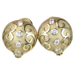 Mahalien-Ohrringe aus Gelbgold und Diamanten