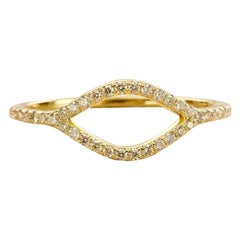 Anello con occhio infinito in oro massiccio 14k e diamanti