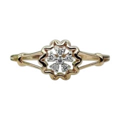 14k Massiv Rose Gold Diamant Verlobungsring Band