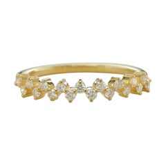 Anillo de eternidad banda de diamantes en oro macizo de 14k