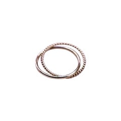 14k Solid Gold Duo Interlocking Band Eternity Ring