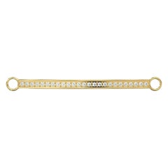 14K Massivgold Diamant Pave Fassung Bar Spacer Finding Halskette