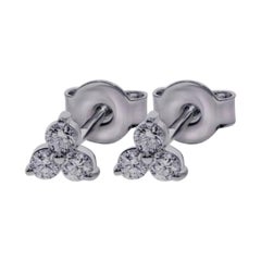 Genuine Diamant 14K Massivgold Trinity-Ohrstecker/Ohrstecker ohne Tragus Pin-Ohrstecker