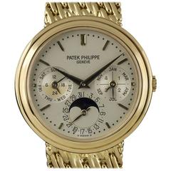 Vintage Patek Philippe Gold Perpetual Calendar Moonphase Automatic Wristwatch