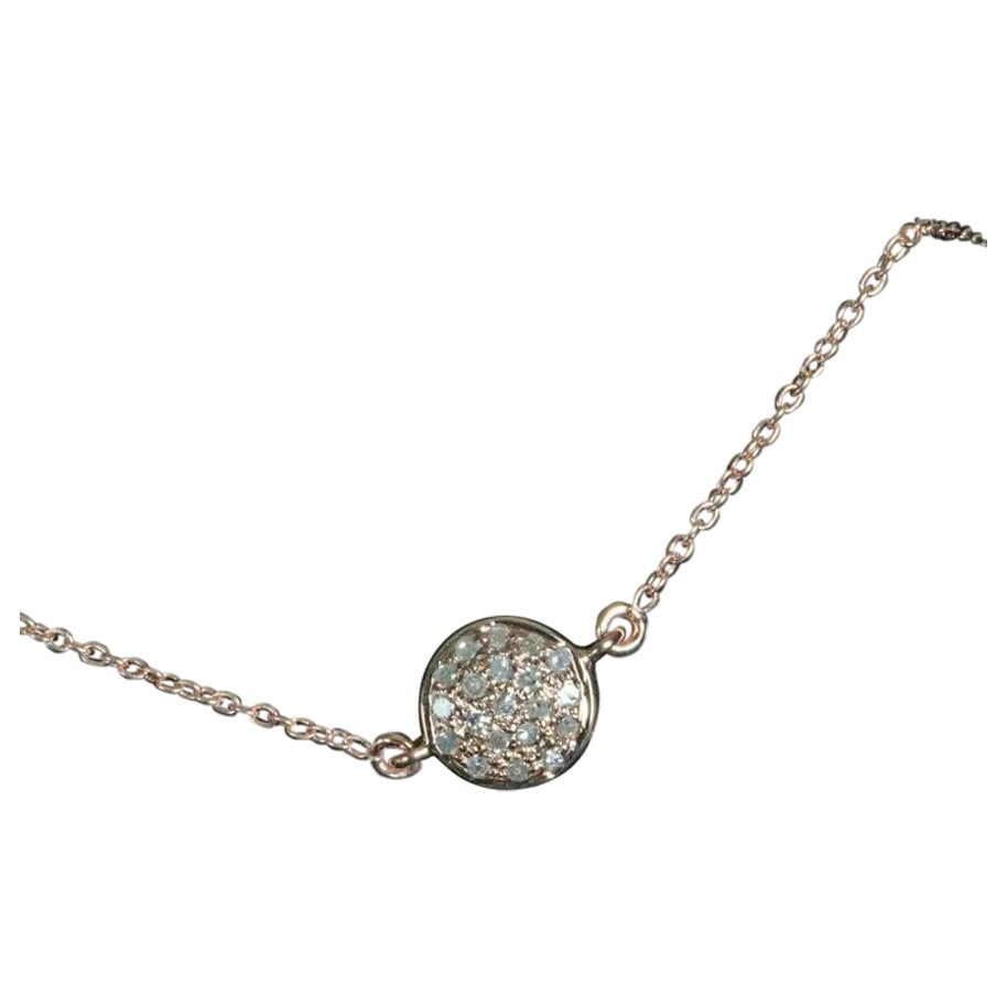 Diamond Disc Chain Bracelet in 14K Yellow Gold