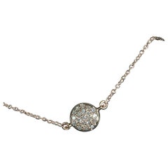 Diamantscheiben-Kettenarmband aus 14 Karat Gelbgold mit Diamanten
