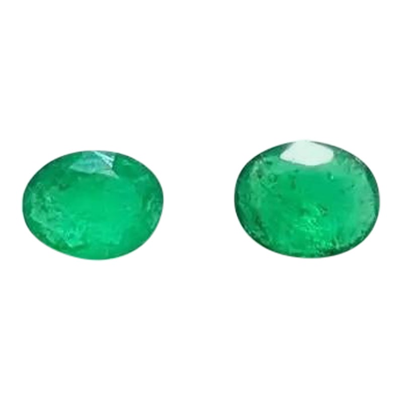 Pair of Sandawana Certified Oval Emerald Cut Stone in 1.58Cts Set