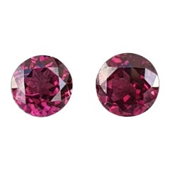 Pair of Purple Garnet Cut Stone 3.40 Cts Jewelry Making