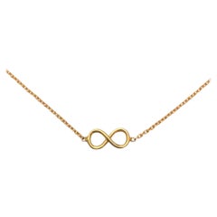 14K Solid Yellow Gold Infinity Wedding Necklace