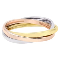 Verschlungener Verlobungsring aus 14k Gold Unendlichkeit Tri Color