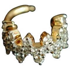Diamond Clicker Hoop Nose Ring/Huggie Earring in 14k Solid Gold