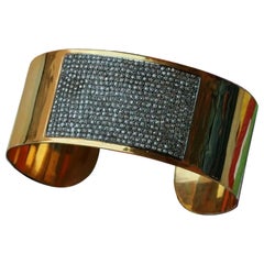 Pave Diamond Cuff Bracelet in 925 Silver Wedding Gift