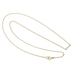 Used Diamond Bar Charm Necklace 14k Solid Gold Designer Jewelry