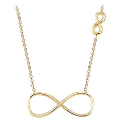 14K Solid Gold Infinity Sign Necklace