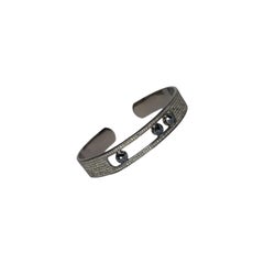 Pulsera brazalete de plata 925 con espinela y diamantes pavé