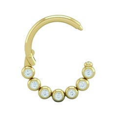 Septum Nose Ring aus 14k massivem Gold und echtem Diamanten