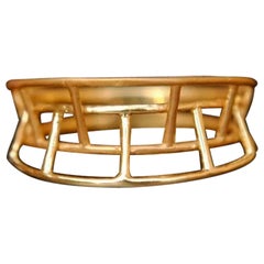 Bague cage géométrique 3D Trapezium Dainty en or massif 14 carats