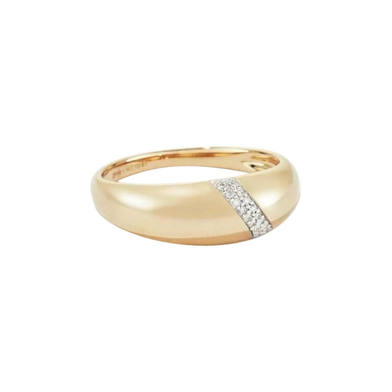 Dome Ring Thick 14k Solid Gold Simple Stackable