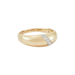 Dome Ring Thick 14k Solid Gold Simple Stackable