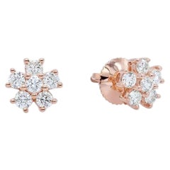 Genuine Diamant-Blumenstecker 14k Massivgold