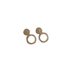 Pendiente de diamante en oro amarillo macizo de 14 quilates