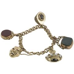 Antique Watch Fobs Gold Charm Bracelet 2