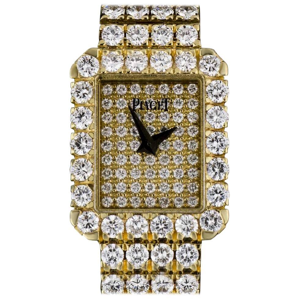 Piaget Ladies Gold Diamond Fully Loaded Tradition Quartz Wristwatch