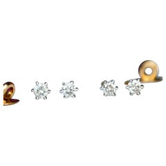 Diamante Solitario Piercing 14k Oro Macizo Nariz Oreja Stud Body Piercing
