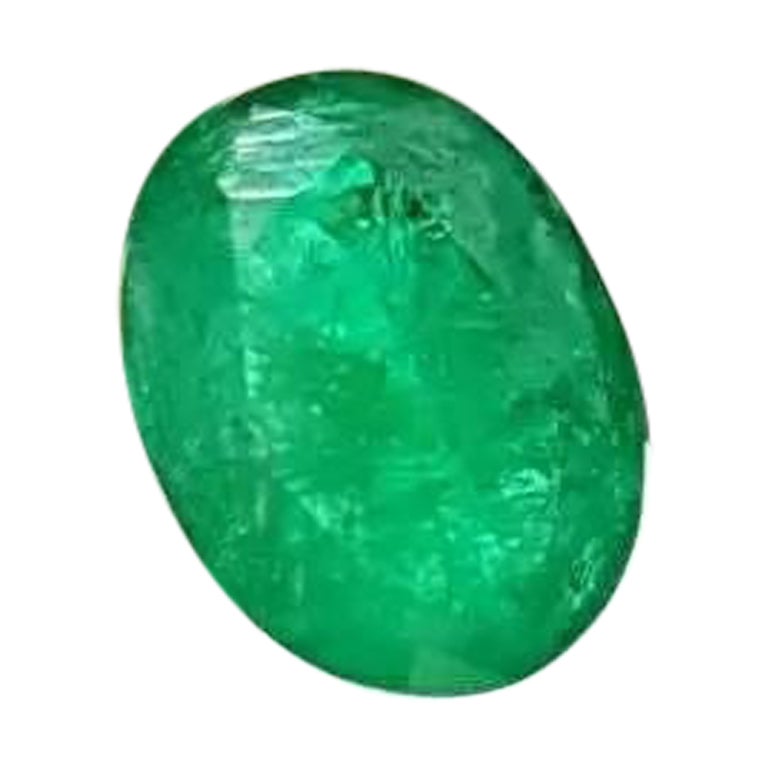 Sandawana 2.45Cts Natural Emerald Oval Stone Certified Emerald Cut