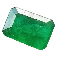 Bague à griffes émeraude naturelle de Sandawana en argent 925