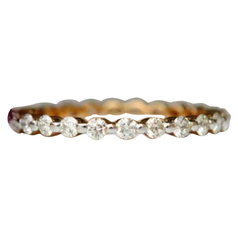 Full Eternity Diamond Band Ring in 14k Solid Gold