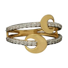Si Diamond Band Handmade 14k Solid Gold Engagement Ring