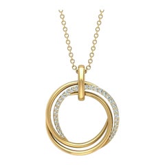Eternal Love Circle Diamant-Halskette mit Anhänger aus 14k Massivgold