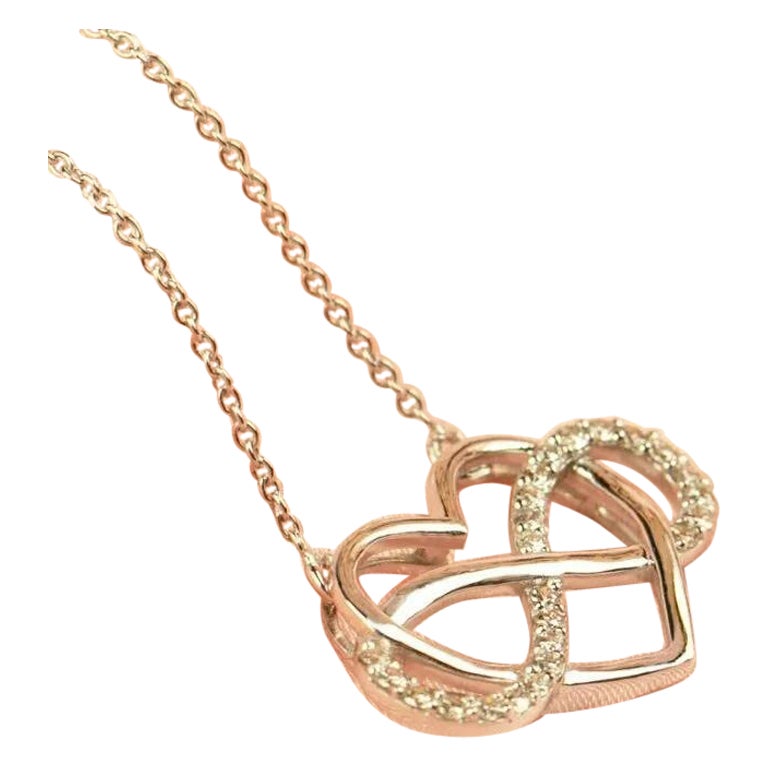 Infinity Heart Pendant Necklace in  14k Yellow Gold