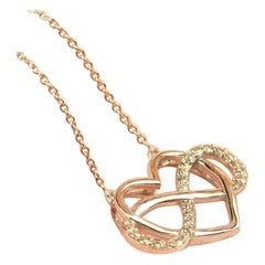 Infinity Heart Pendant Necklace in  14k Yellow Gold