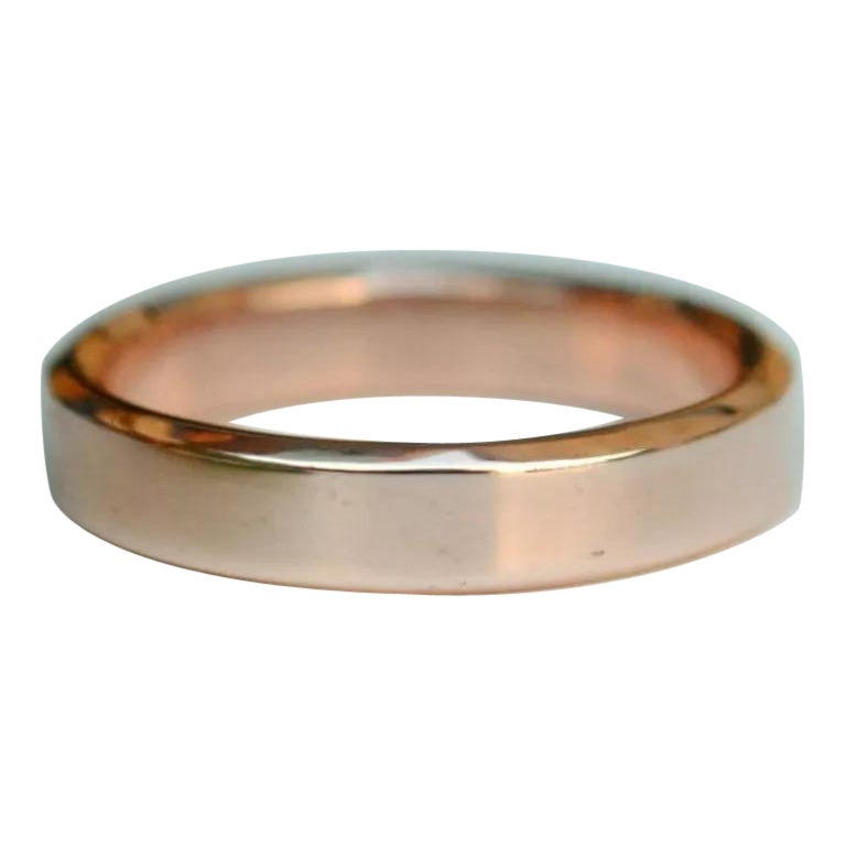 14k Solid Rose Gold Wedding Band Men Jewelry