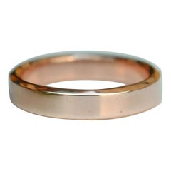 Alianza de boda de oro rosa macizo de 14k Joyería para hombre