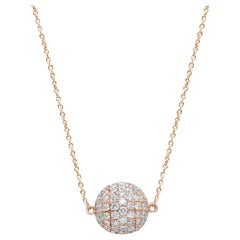Collana con sfere di diamanti in oro massiccio 14 carati