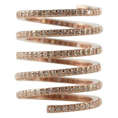 Bague enveloppante en or 14 carats, faite à la main NS22 avec diamants