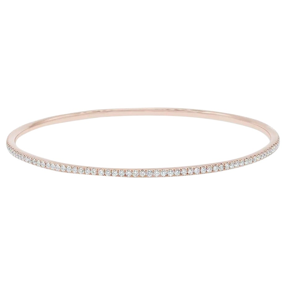 Delicate Diamant-Armreif 14k Massivgold Natürlicher Diamant