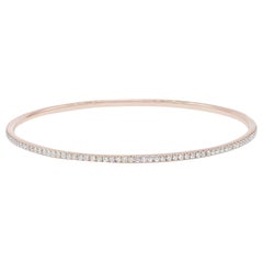 Delicato braccialetto con diamante in oro massiccio 14k Nature