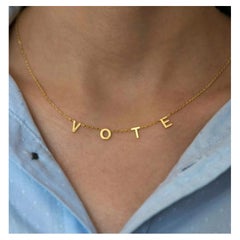 Personalized Initial Name Necklace in 14k Solid Gold
