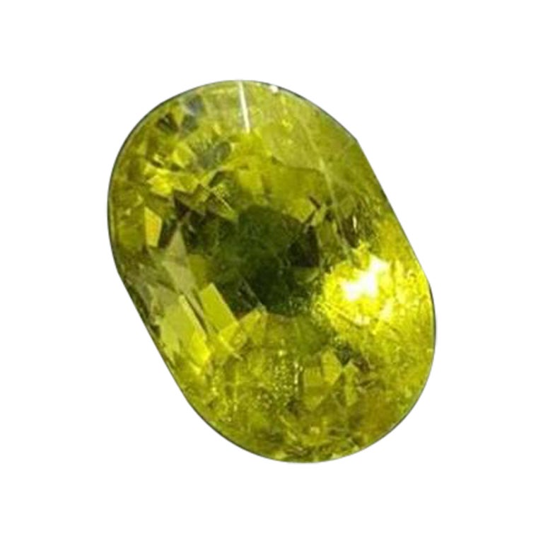 Chrysoberyl 8.98 Cts Greenish Yellow Natural Certified For Sale
