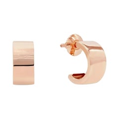 Bold Gold Huggies Earring 14k Solid Gold Huggies Earring