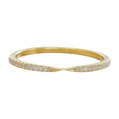 Diamond Snake Tail Stacking Cuff Wedding Bridal Ring in 14k Solid Gold