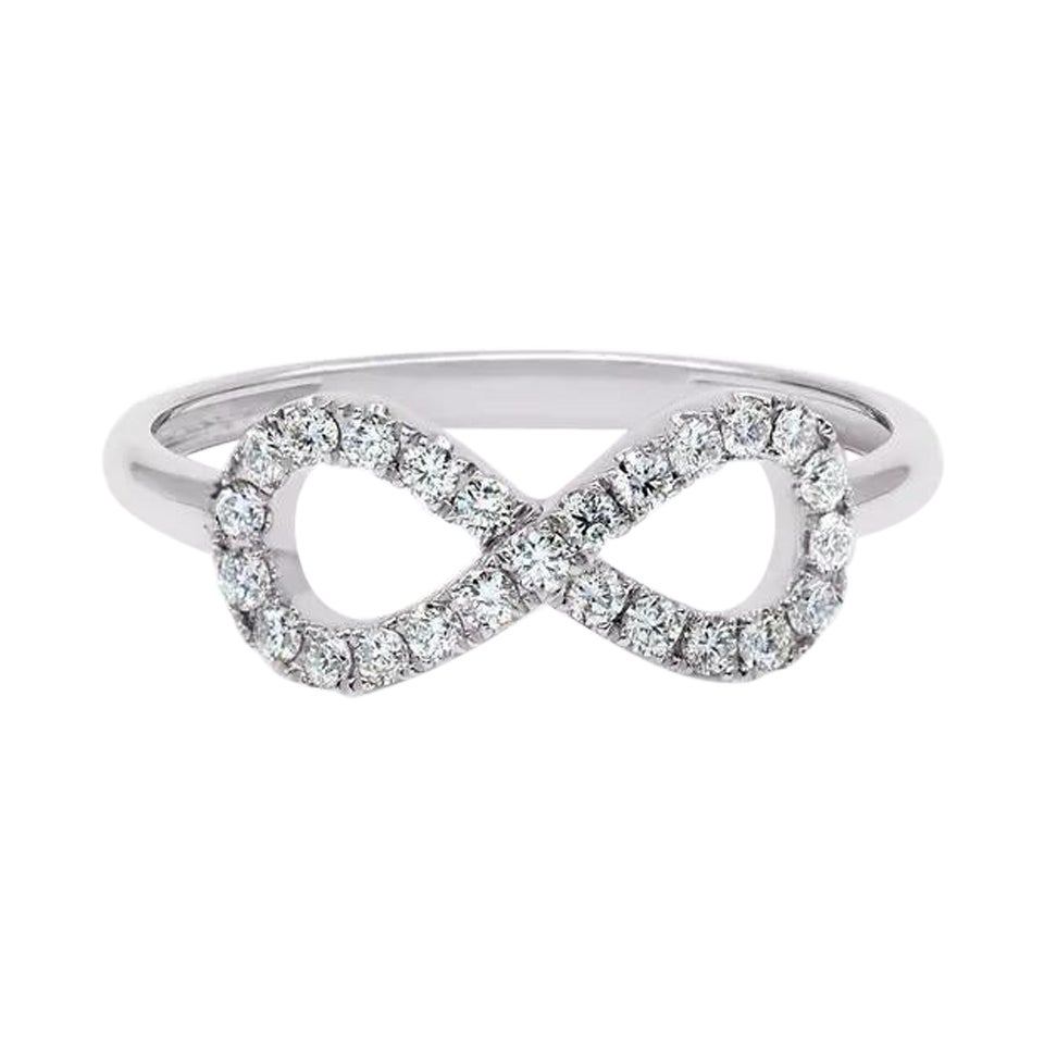 Diamant-Verlobungsring Unendlichkeitsring 14k Massivgold