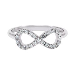Diamant-Verlobungsring Unendlichkeitsring 14k Massivgold