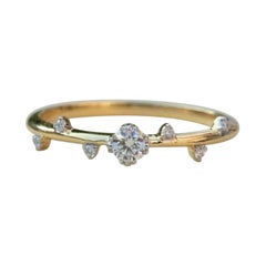 Diamant Solitär Verlobungsring 14k Massivgold mit Diamant
